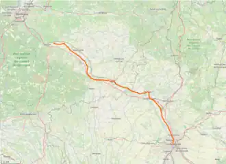 Le tracé du canal de Garonne sur OpenStreetMap