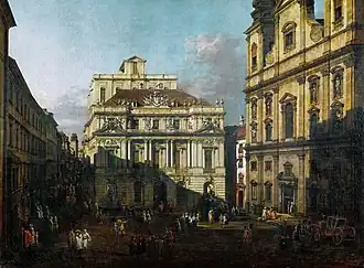 Bellotto, Vue de Vienne : l'université et l'église des Jésuites, vers 1759.