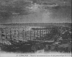 Carte postale du port de Cancale en novembre/décembre 1903.
