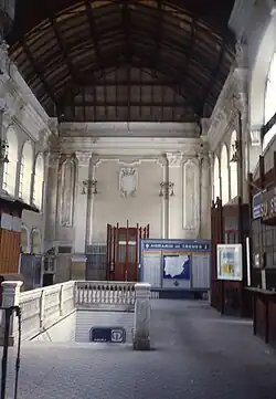 Hall de la gare de Canfranc en 1990.