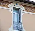 Détail de la décoration de l'immeuble du no&nbsp;45 boulevard Carnot