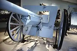 Le canon de 75 mm modèle 1897, exposé au musée de l’Armée (hôtel des Invalides).