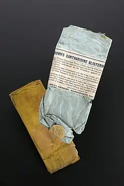 Cantharidine brute commercialisée en Angleterre.