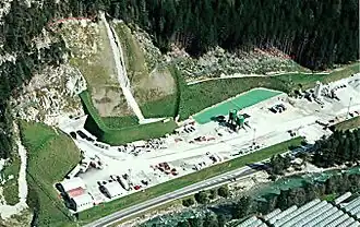 Vue du site de construction de Mauls/Mules à l'été 2008.