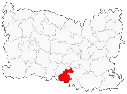 Situation du canton de Chantilly dans le département de l'Oise avant 2015.