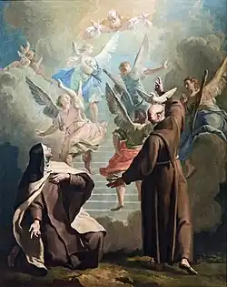 Pierre d'Alcántara montre à Thérèse d'Avila la voie du Paradis