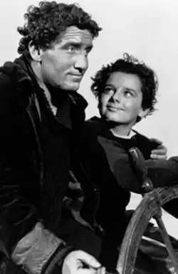Capitaines courageux (1937) : Spencer Tracy et Freddie Bartholomew (photo promotionnelle)