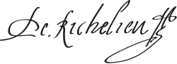 Signature de Armand Jean du Plessis de Richelieu