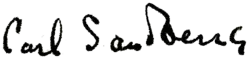 signature de Carl Sandburg