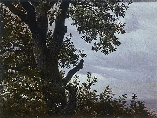 Étude d'arbre avec nuages, 1830, musée des Beaux-Arts de Leipzig.