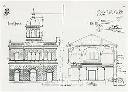 Plan directeur de la synagogue Turnergasse.