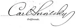 signature de Carl Snoilsky