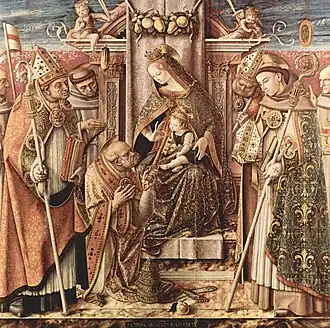 Madone avec Saints de Carlo Crivelli