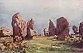 Carnac, les alignements de Kermario, carte postale de la collection « les sites de France », série XX (Bretagne), no&nbsp;4.