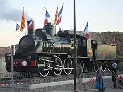 La locomotive 4B9 après son déplacement et l'ajout de son tender.