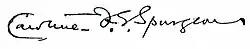 signature de Caroline Spurgeon