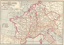Description de l'image Carolingian_Empire_map_1895.jpg.
