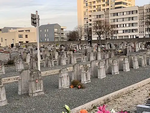 Carré militaire de la Première Guerre mondiale.