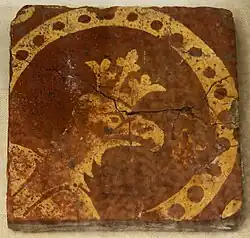 Carreau médiéval estampé de Laon.