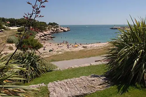 La petite plage de Carro.