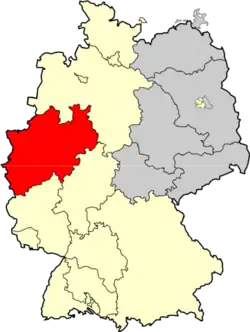 Localisation de l’Oberliga Ouest