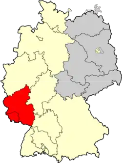 Localisation de l’Oberliga Sud-Ouest