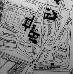 Plan du quartier vers 1870.