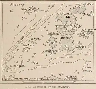Carte de l'archipel de Bréhat.