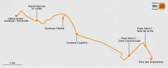 Voir la carte de la ligne.