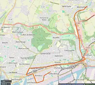 Voir la carte de la ligne.