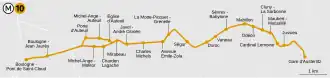 Voir la carte de la ligne.