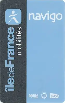 Verso d'une carte Navigo.