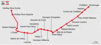 Voir la carte de la ligne.