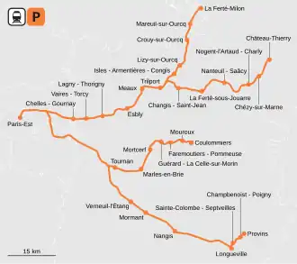 Voir la carte de la ligne.