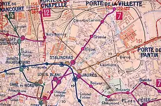 Ancien plan du métro de Paris réapparu lors du décarrossage.