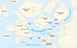 Carte de la baie Desolation.