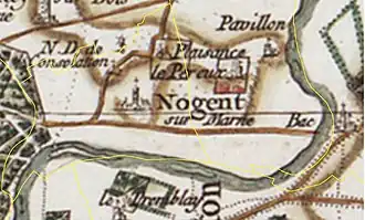 Extrait d'une carte de Cassini