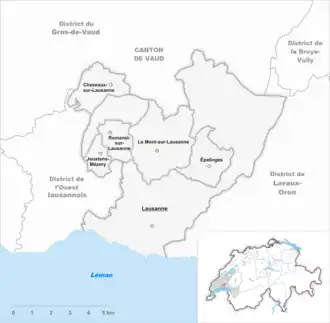 Localisation de District de Lausanne