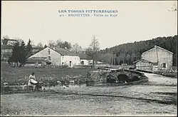 Carte postale représentant la vallée du Rupt.