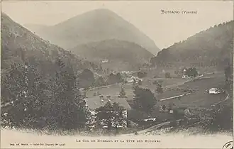 Le col de Bussang et la tête des Russiers.