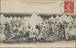 Camp de la Riolante à Longchamp, 4e Régiment du Génie, Épinal-Belfort-Besançon, La Vie au Camp.