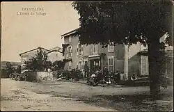 Carte postale ancienne de l'entrée du village de Deyvillers, par Paul Testart.