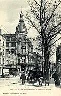 Carte postale du Faubourg Saint Jean à Nancy, éditée par la maison des Magasins réunis.