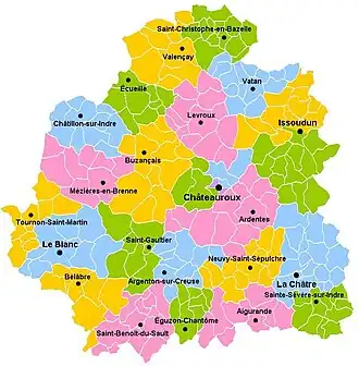 La carte des cantons de 1790 à 2015.