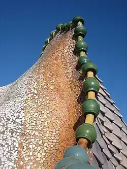 Détail d'un extérieur de la Casa Batlló.