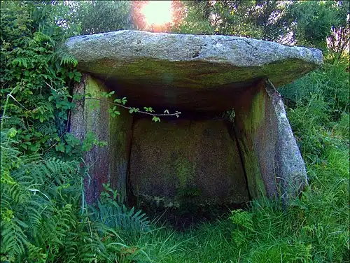 Vue du dolmen de face