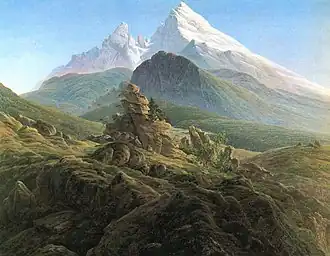 Le Watzmann par Caspar David Friedrich, vers 1824-1825.