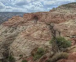 La Cassidy Arch, sculptée dans les grès Navajo, parc national de Capitol Reef.