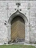 Chapelle de Quillidoaré : porte de la costale sud de la nef.