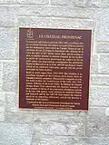 Plaque de la commission des lieux et monuments historiques du Canada.